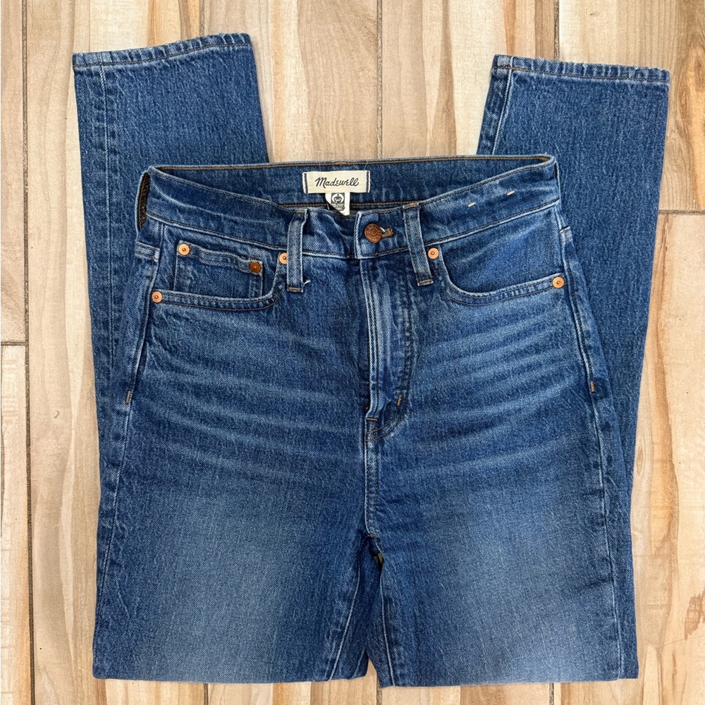 Madewell High-Rise Straight Jeans - Medium Wash Blue